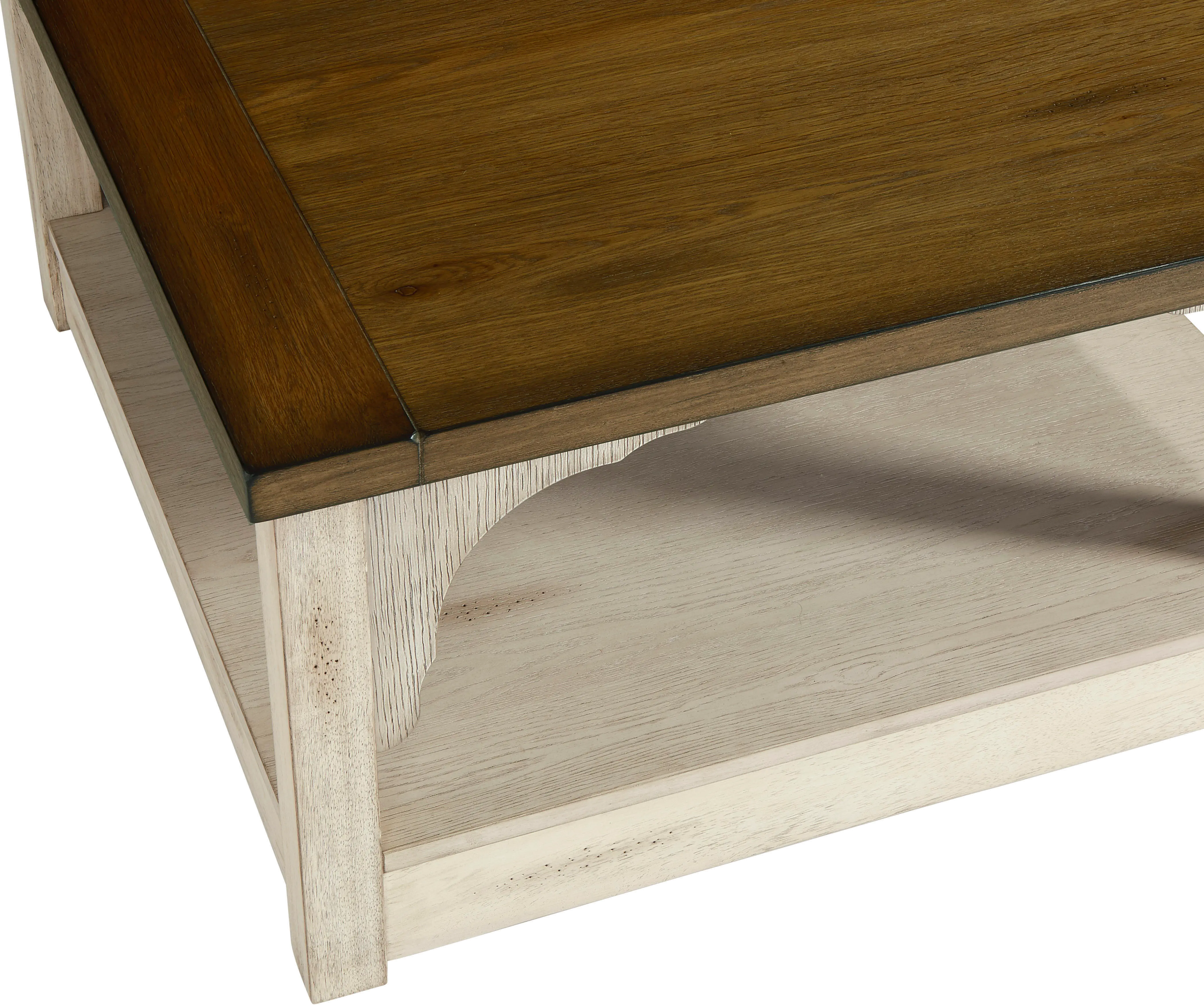 Wellington Place Oak and Antique White Square Coffee Table