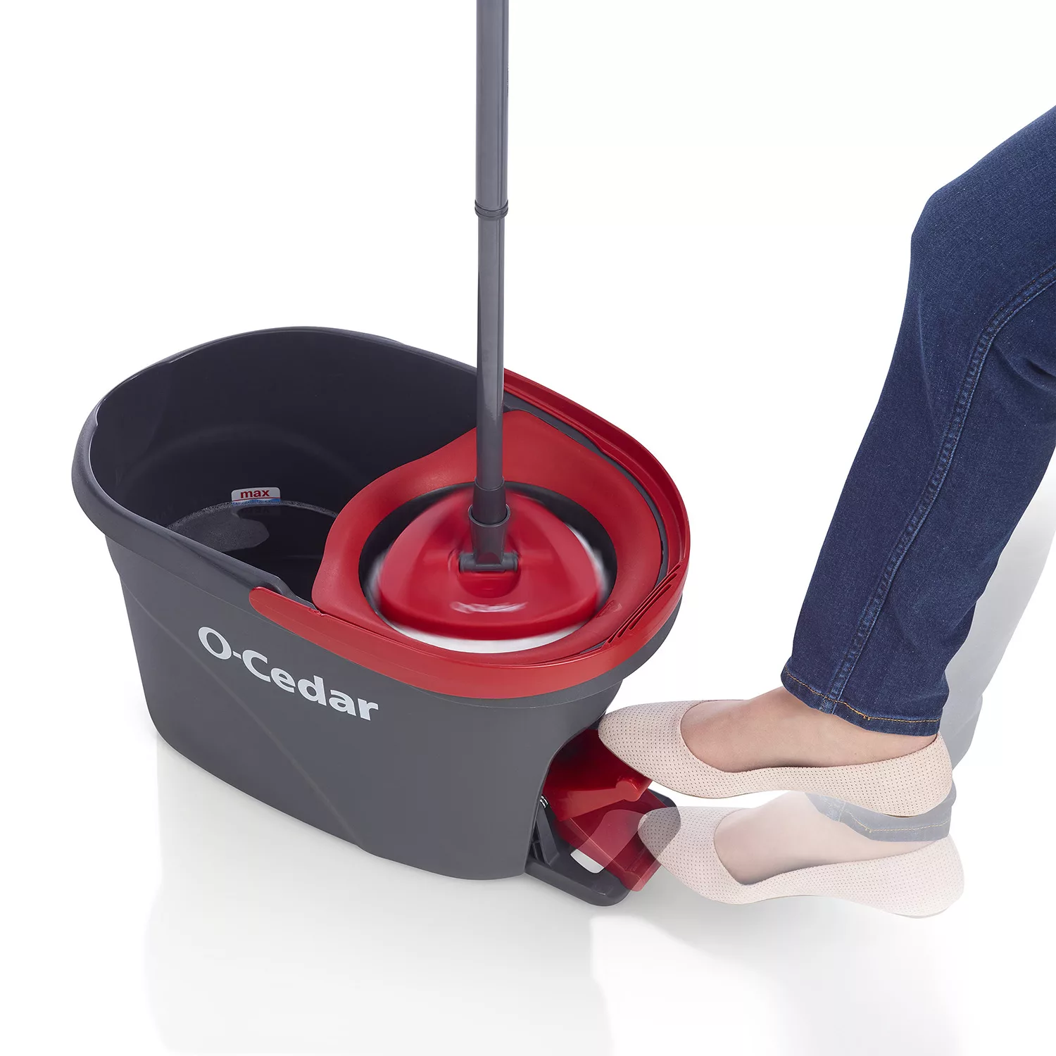 O-Cedar Easy Wring Spin Mop and Bucket System with 3 Extra Refills