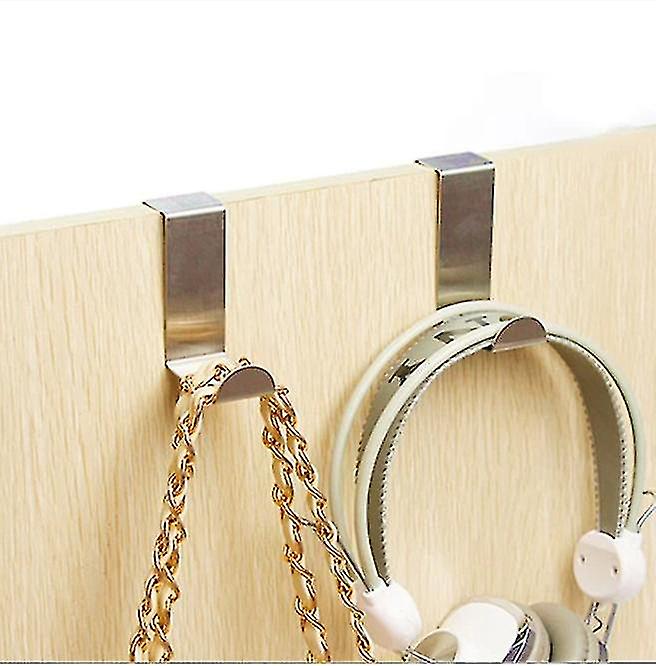 Stainless Steel Multifunctional Clothes Hooks， Door Hooks 2 Pack