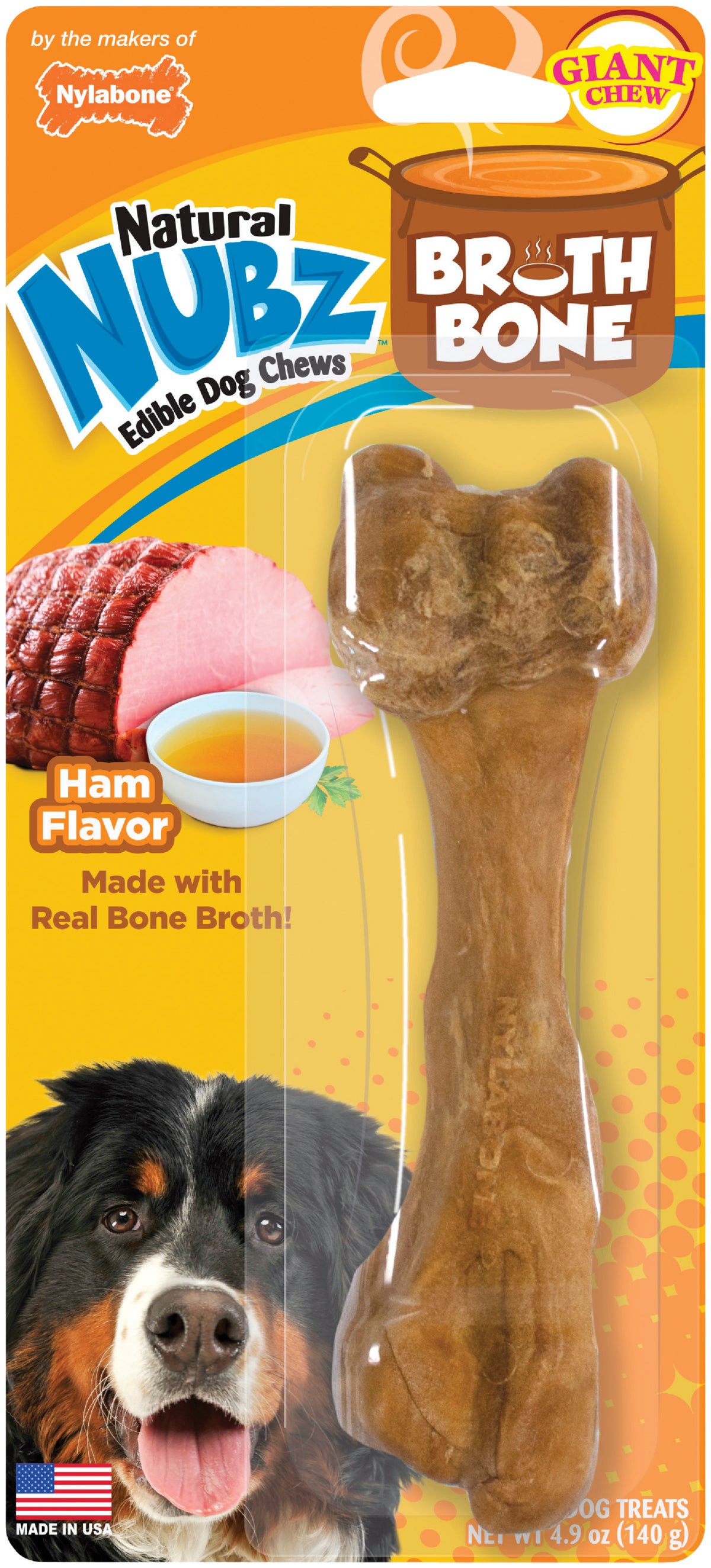 Nylabone Natural Nubz Ham Chew Bone Extra Large