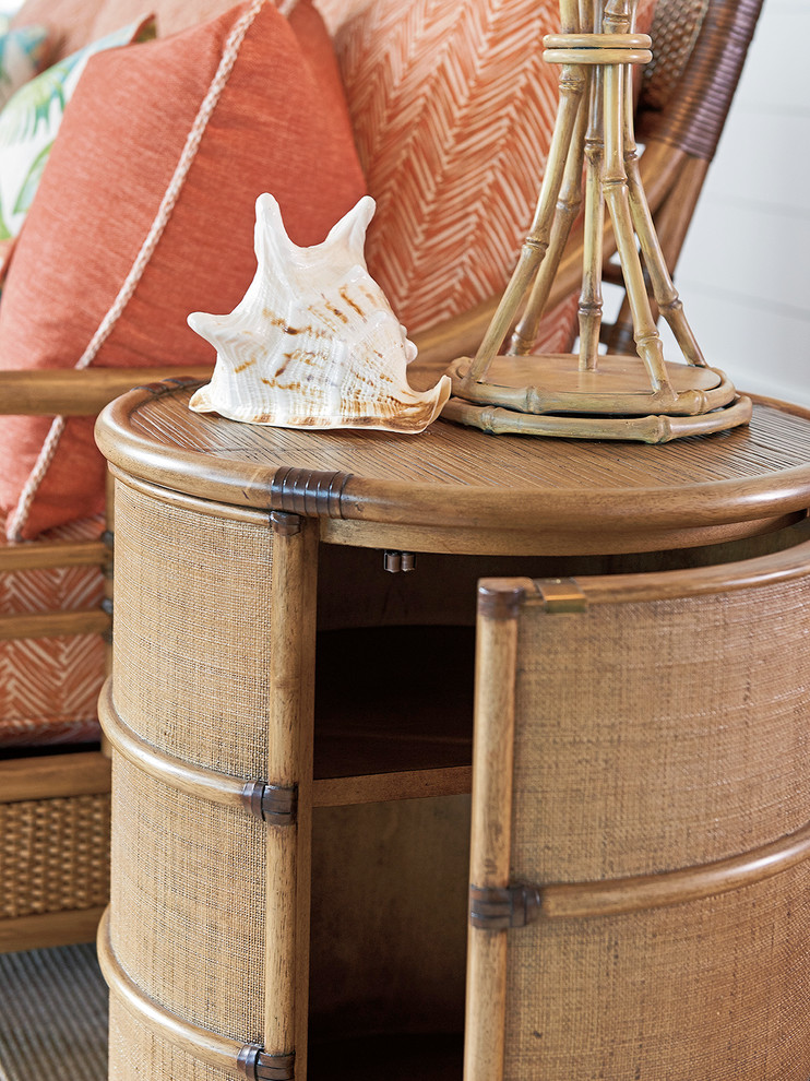 Tommy Bahama Twin Palms Cassada Drum Table 01 0558 950   Tropical   Side Tables And End Tables   by Emma Mason  Houzz