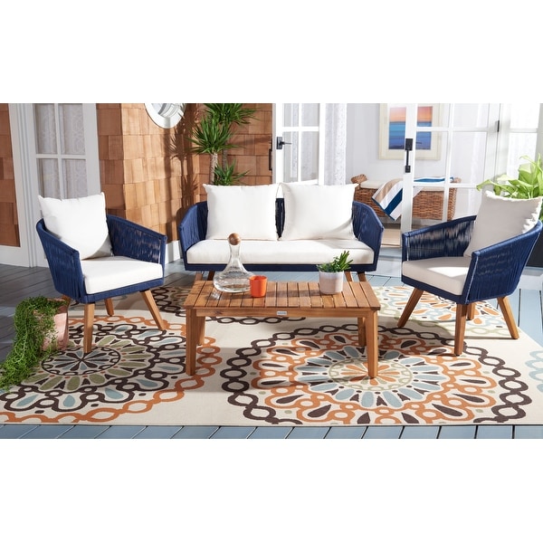 SAFAVIEH Outdoor Velso 4 Pc Living Set