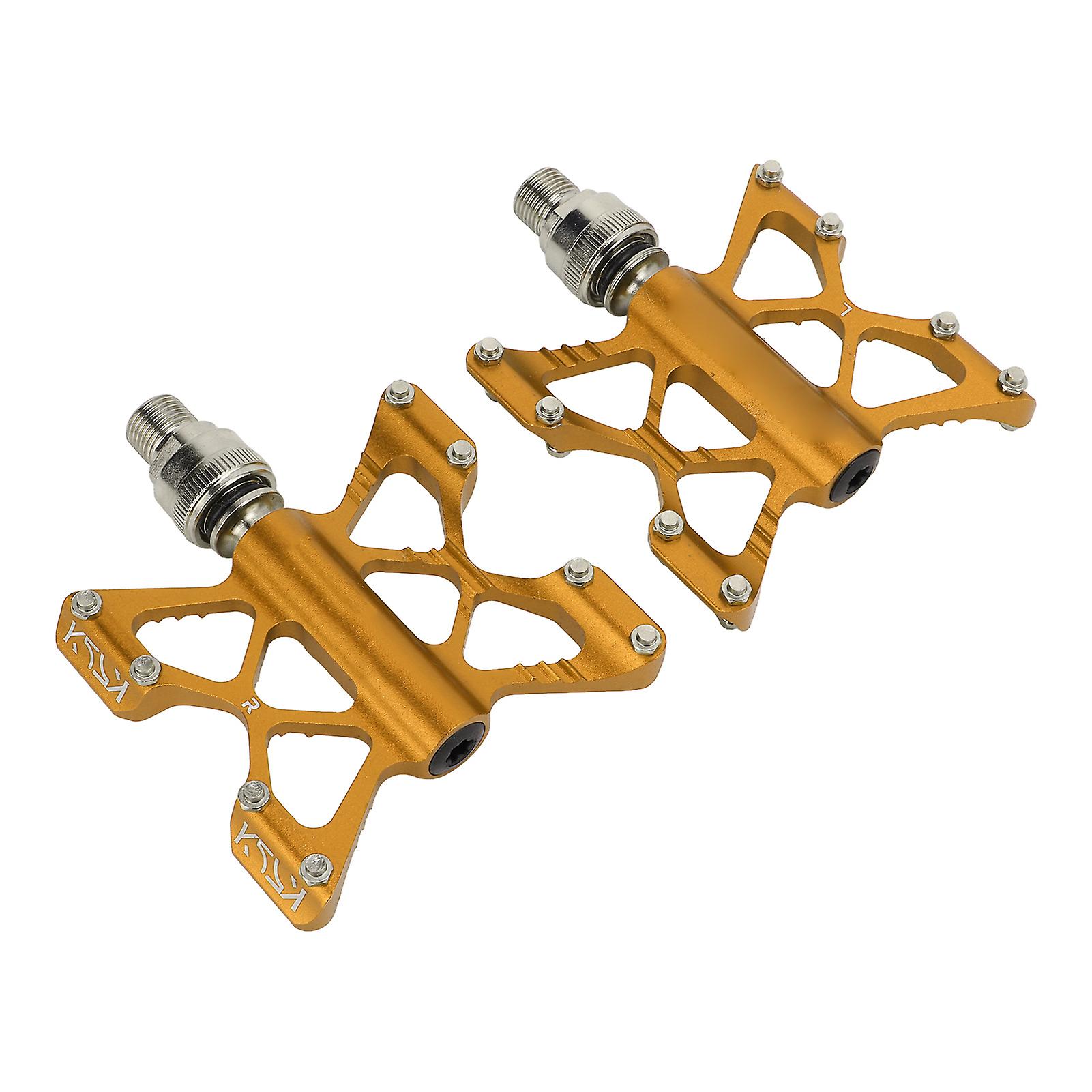 1 Pair Lp Litepro K5 Bicycle Quick Release Pedals Aluminum Alloy Bike Bearing Pedals For Road Mountain Folding Bikesgold