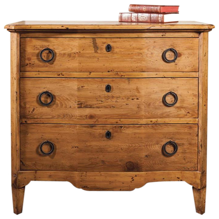 Chest of Drawers Port Eliot French Breakfront Angle Side Posts Pine   Transitional   Accent Chests And Cabinets   by EuroLuxHome  Houzz