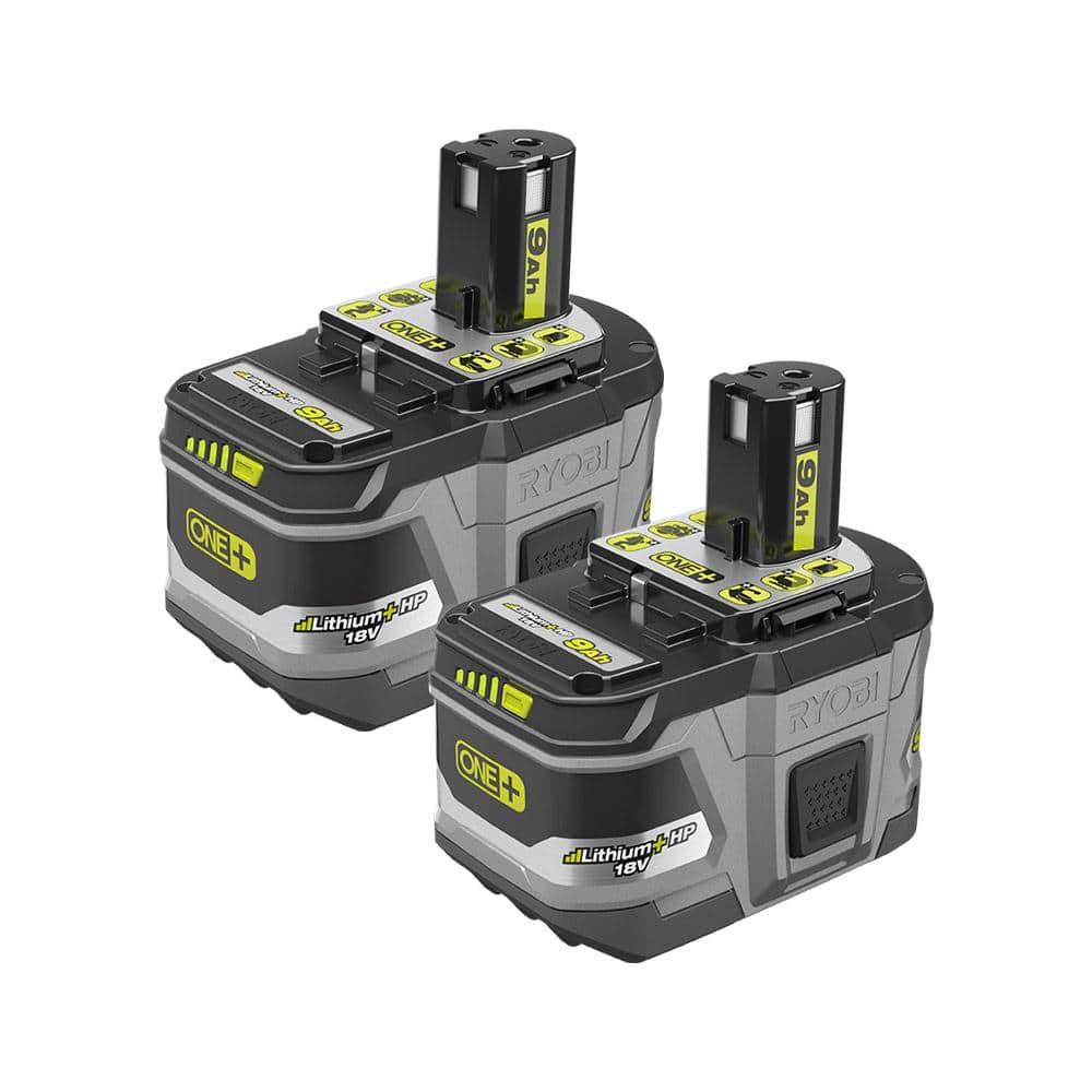 RYOBI ONE+ 18V LITHIUM+ HP 9.0 Ah High Capacity Battery (2-Pack) P168