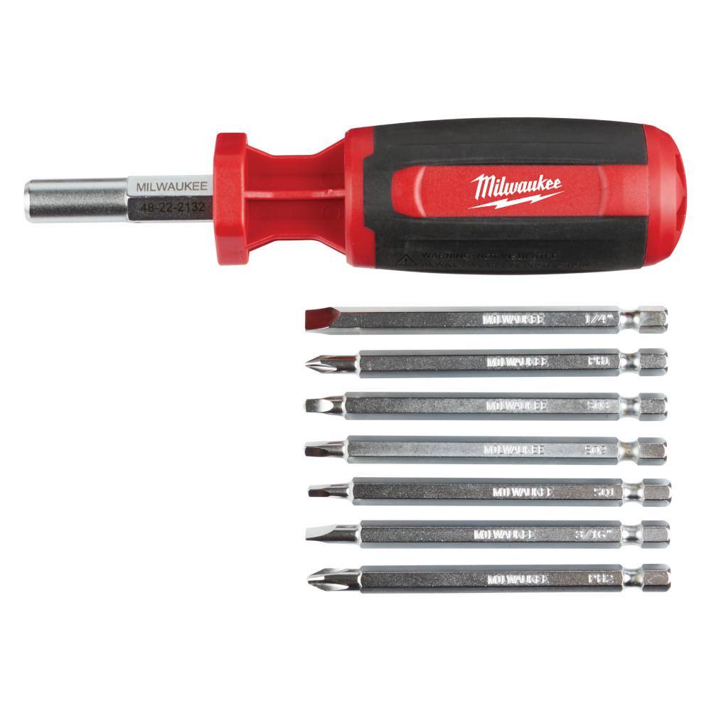 MW 9-in-1 Square Drive Multi-Bit Screwdriver 48-22-2132