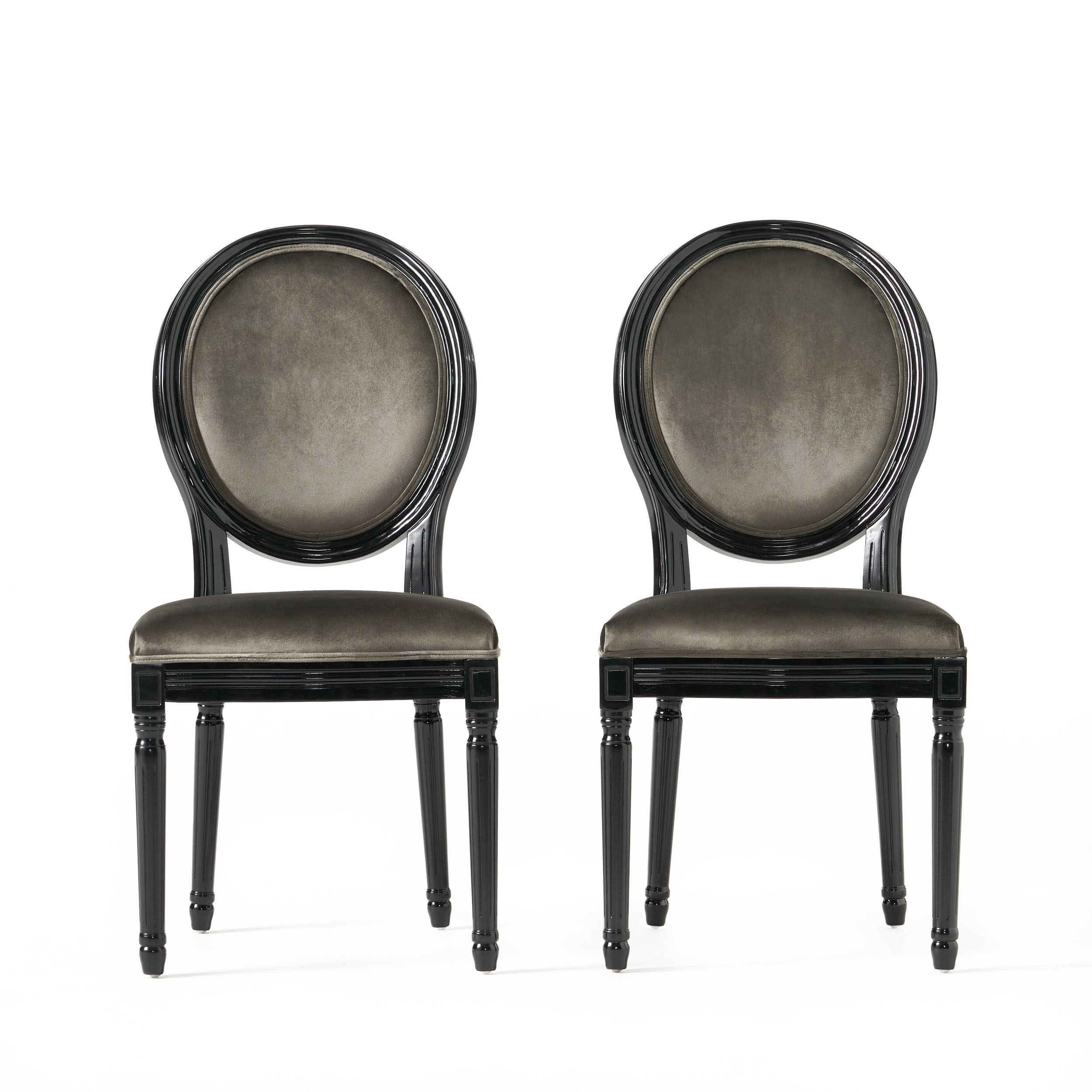 Phinnaeus Contemporary Velvet Dining Chairs (Set of 2)