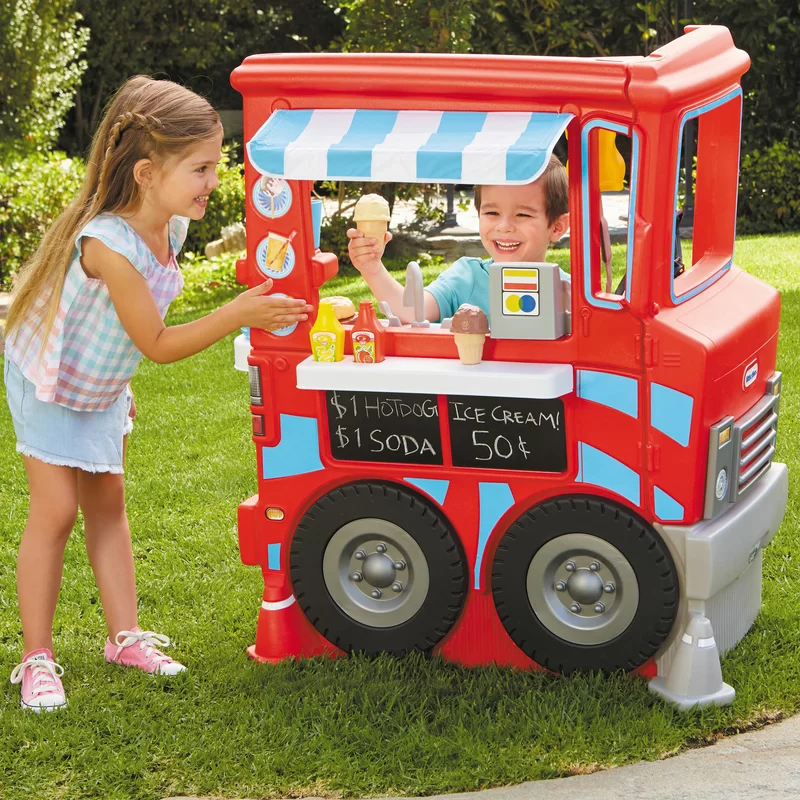 Little Tikes 650642M 2-in-1 Pretend Play Food Truck Kitchen - Refreshed