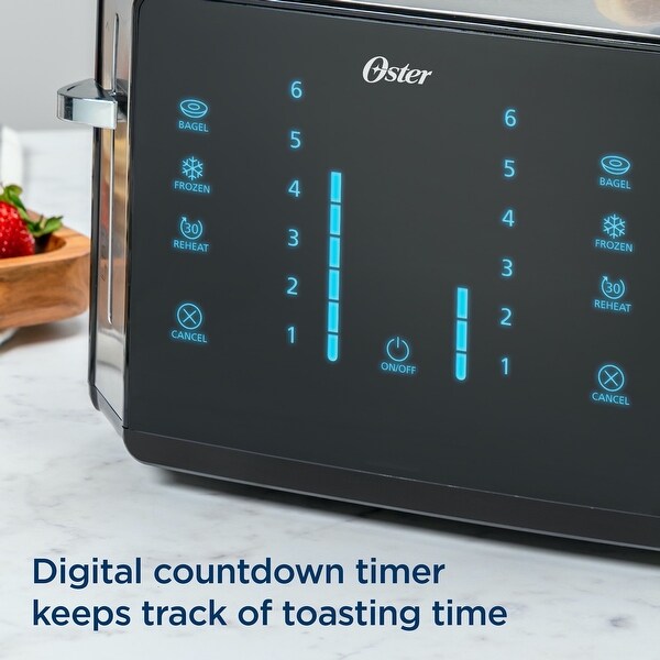 4-Slice Touchscreen Toaster with Easy Touch Technology and Digital Countdown Timer， Stainless Steel