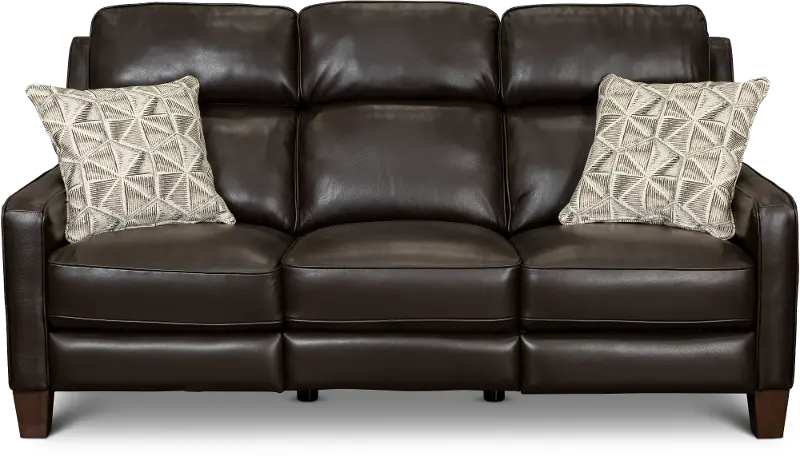 Madrid Chocolate Brown Leather Power Reclining Sofa