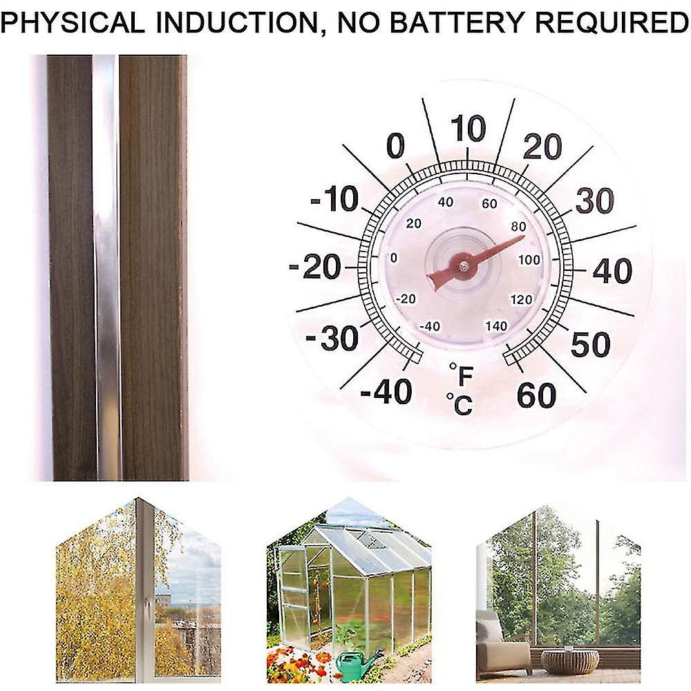 Pointer Type High-precision Large Suction Cup Window Sticker Indoor And Outdoor Thermometer Large Dial Home Thermometer