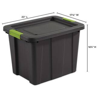 Sterilite Tuff1 Latching 18 Gal. Plastic Storage Tote Container and Lid (6-Pack) 6 x 15253V06