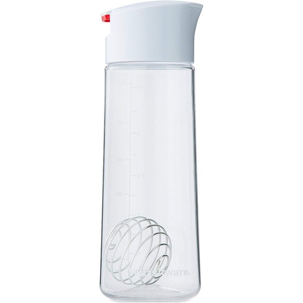 Whiskware Tritan Salad Dressing Shaker w/ BlenderBall Whisk- White/Red