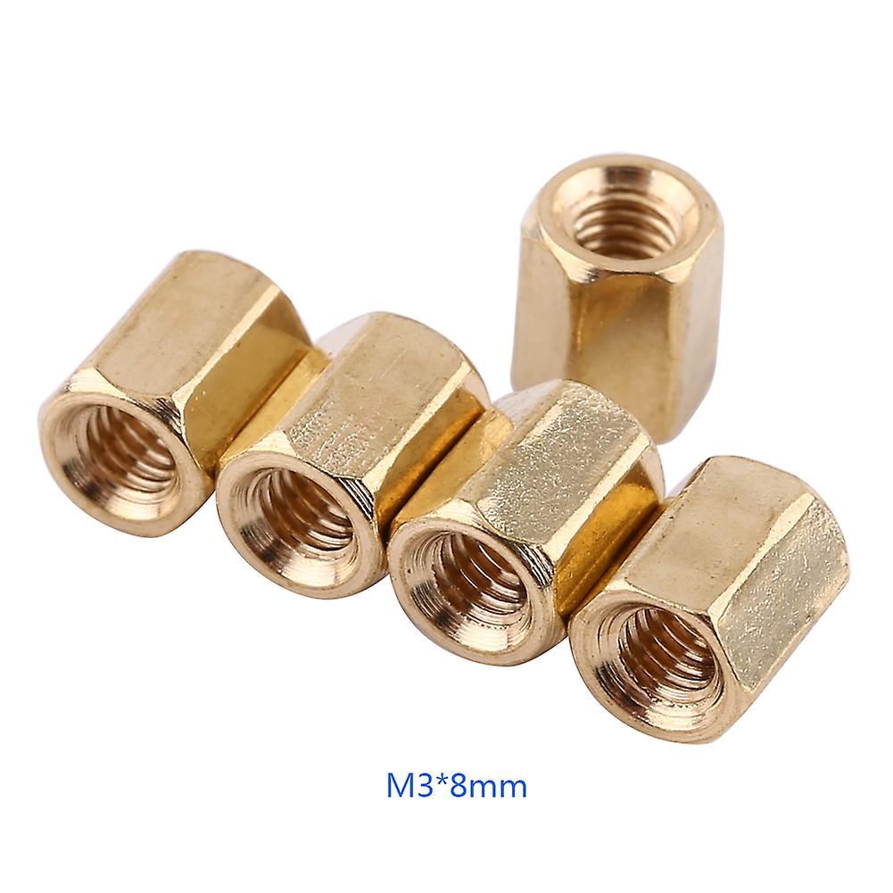 100 Pack M3 Standoff Brass Hex Column Female Support Threaded Standoff For Pcb Board Motherboard[m3*20]