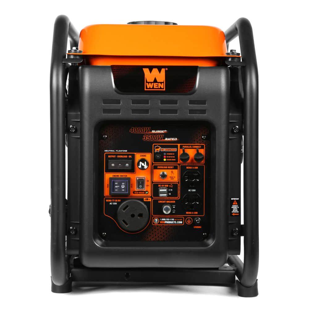 WEN RVReady 4000Watt Dual Fuel Open Frame Inverter Generator with CO Shutdown Sensor