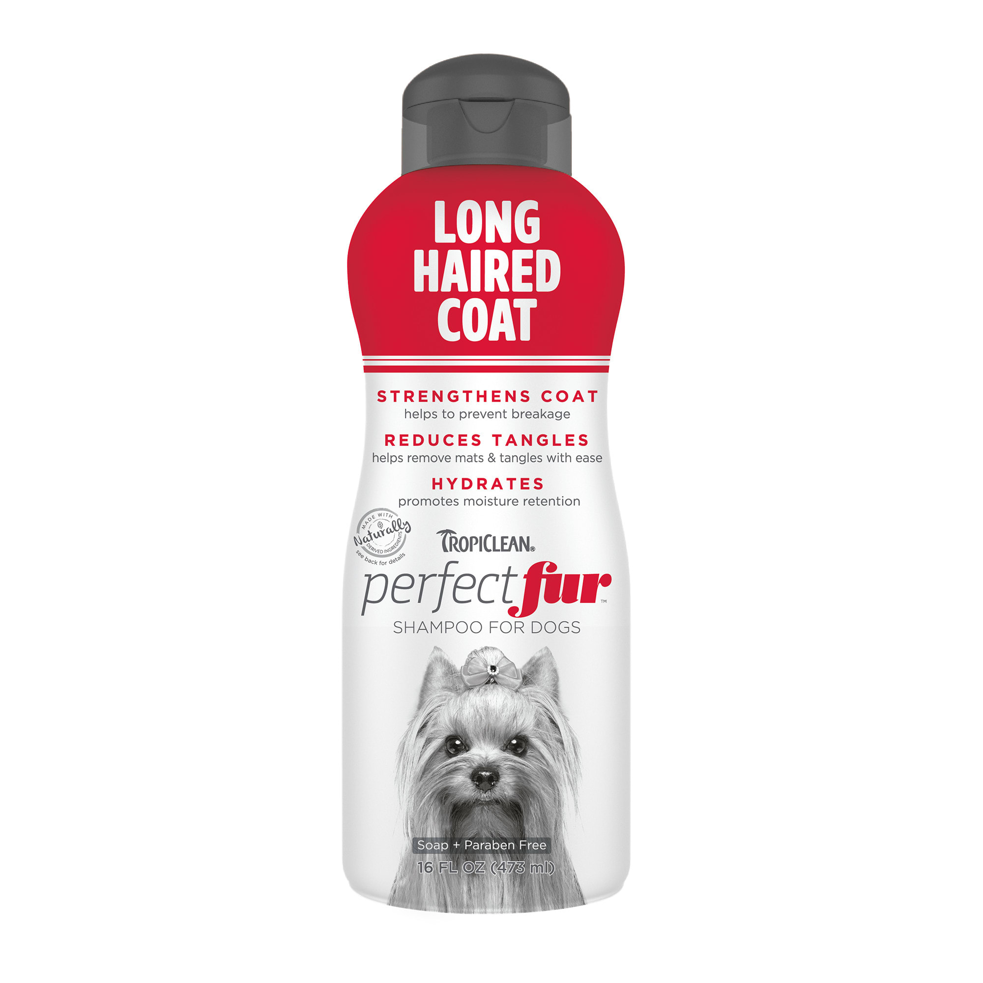 TropiClean Perfect Fur Long Haired Coat Dog Shampoo， 16 fl. oz.