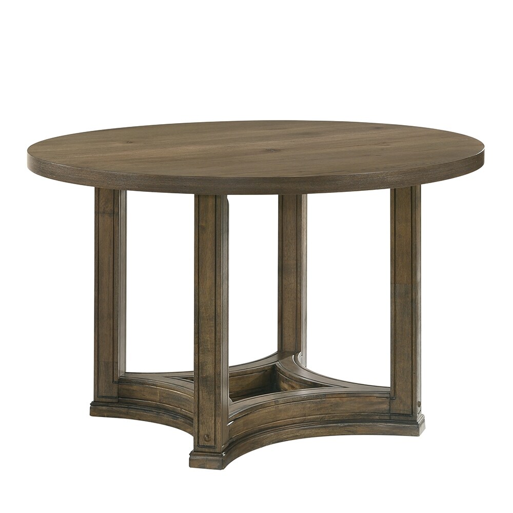 Parfield Round Dining Table in Walnut Finish   Walnut Finish