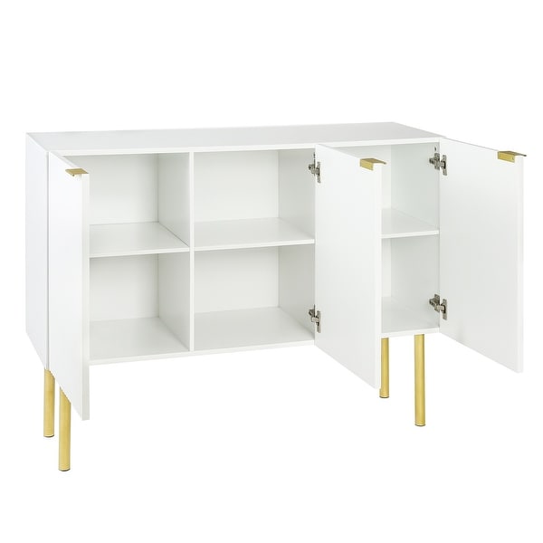 Sideboard Cabinet with Gold Metal Legs and Handles