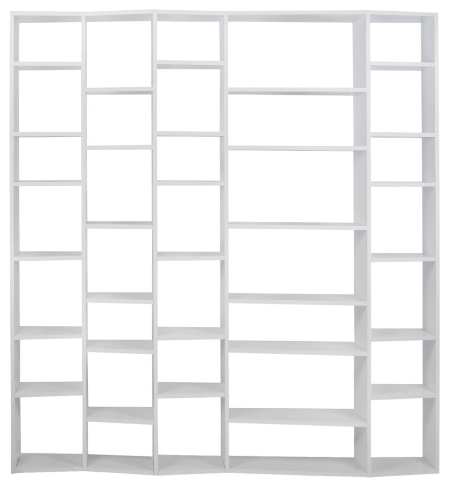 Modern White Large Modular Book Shelves   Contemporary   Bookcases   by Plush Pod Decor  Houzz