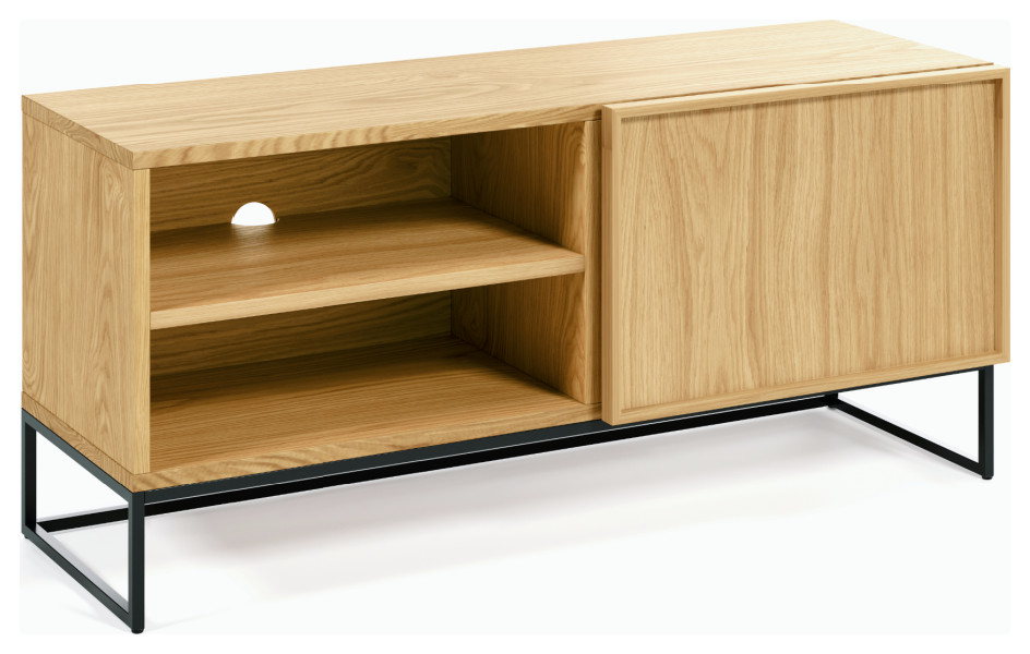 Industrial Oak TV Stand  La Forma Taiana   Industrial   Entertainment Centers And Tv Stands   by Oroa   Distinctive Furniture  Houzz