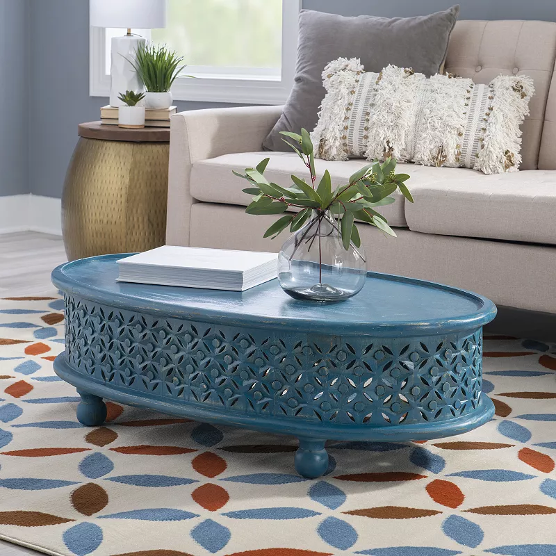 Linon Inora Oval Coffee Table