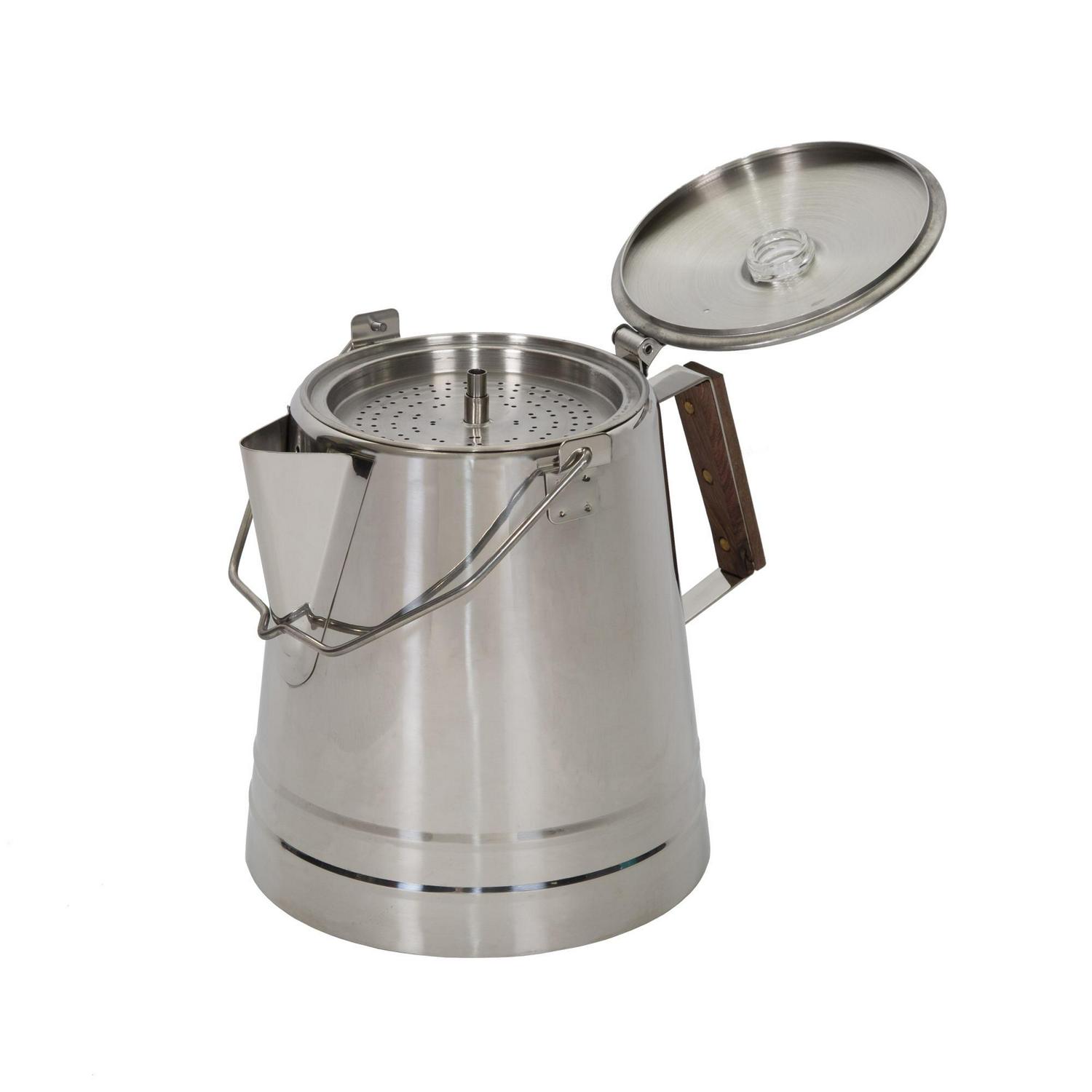 Stansport Stainless Steel 18 Cup Coffee Percolator  Crowdfused