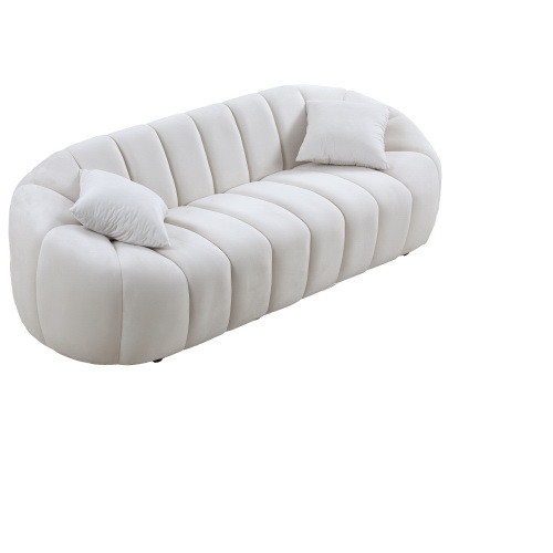 88 Sofa 3 Seater Couch with Deep Channel Tufting ...