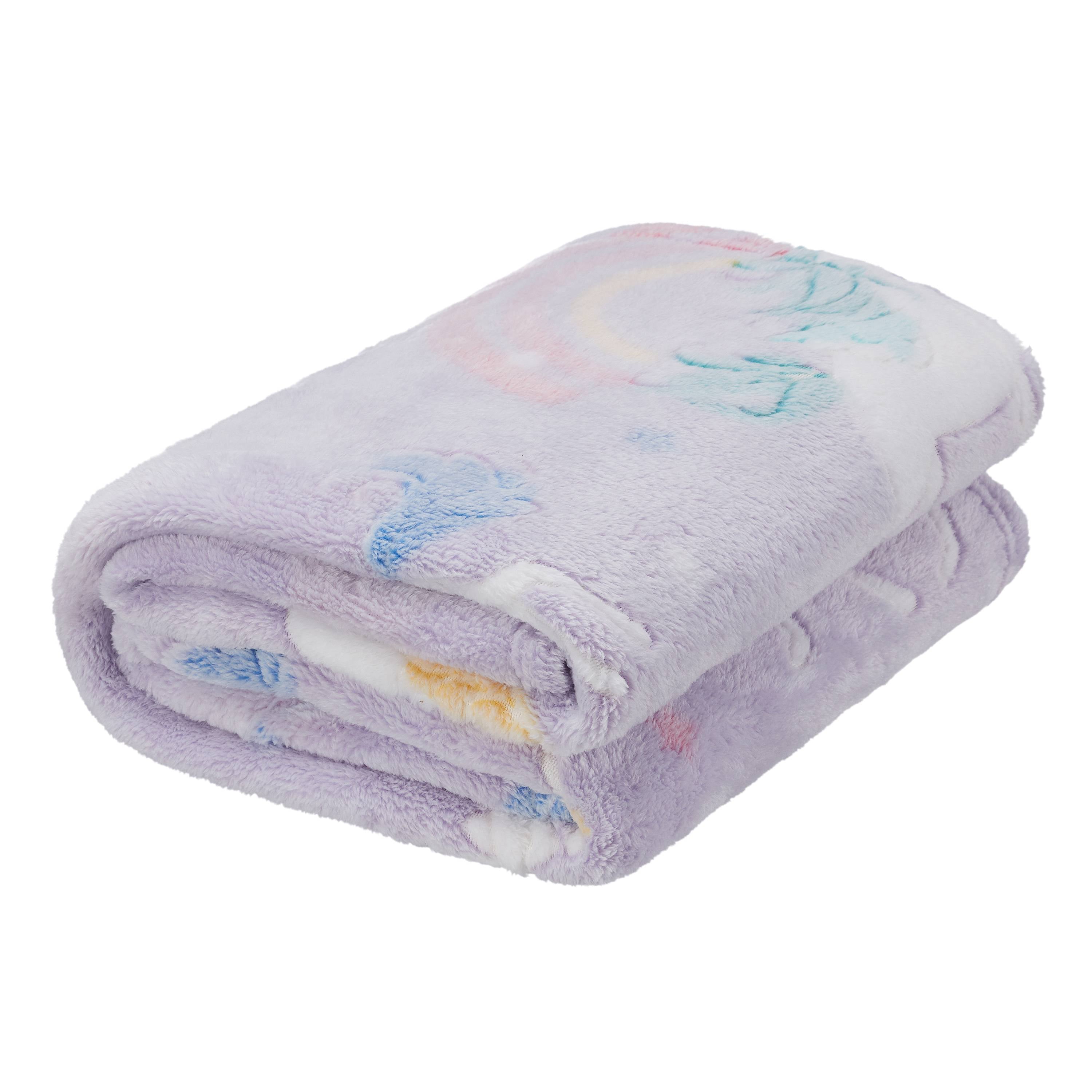 Your Zone Velvet Plush Glow in the Dark Throw， 100% Polyester， 50 x 60 inch， Unicorn， Machine Washable