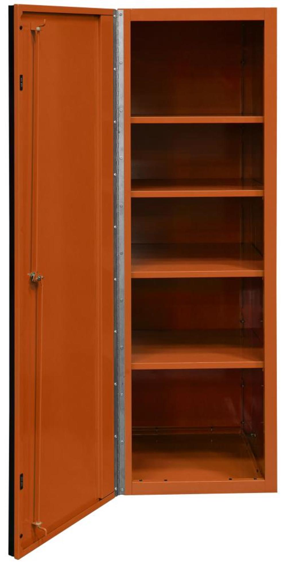 DX Series 19 x 21 Deep Side Locker with 4 Shelves Orange with Black Handle ;