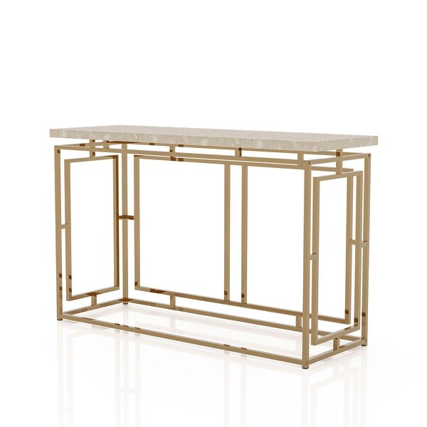 Furniture of America Angelina 47-in. Modern Glam Geometric Sofa Table