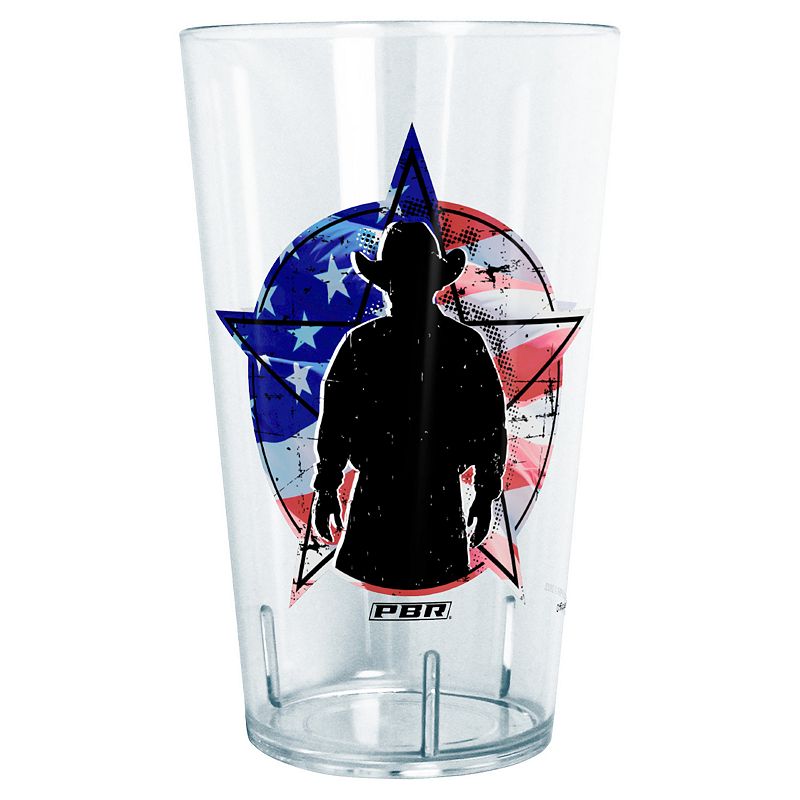 Professional Bull Riders USA Flag Background Star Badge 24-oz. Tritan Tumbler