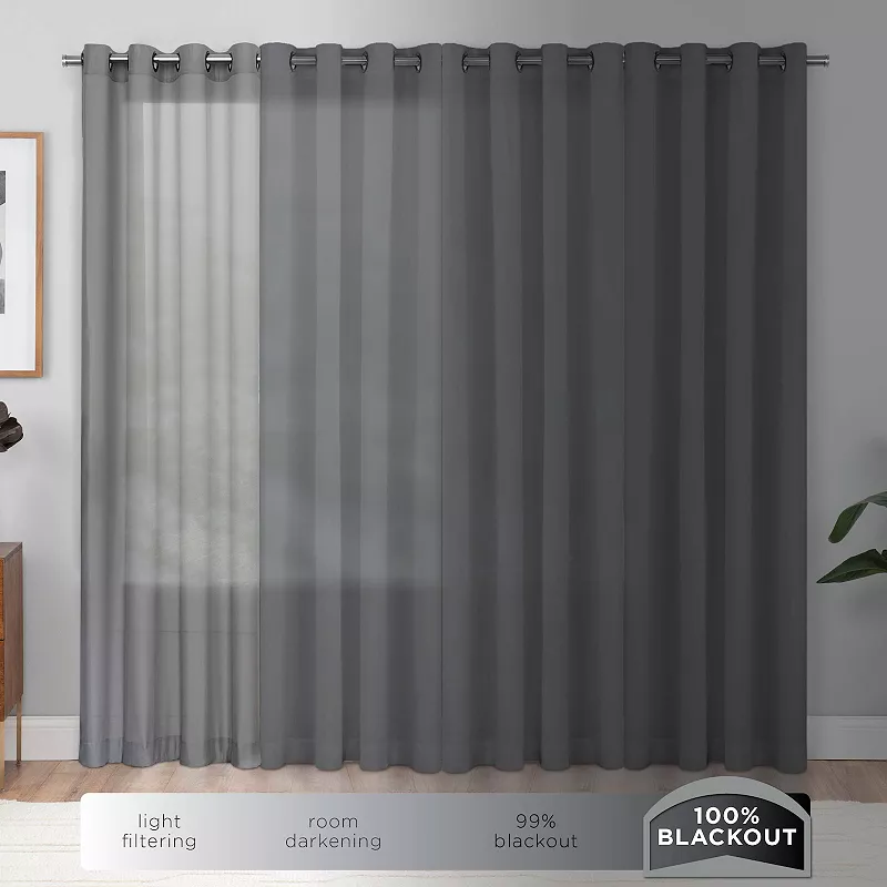 eclipse Absolute Zero Nora Solid 100% Blackout 1-Panel Window Curtain