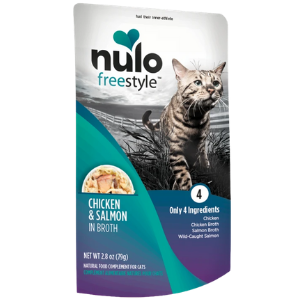 Nulo Grain-Free Chicken and Salmon in Broth Cat Food Topper， 2.8oz