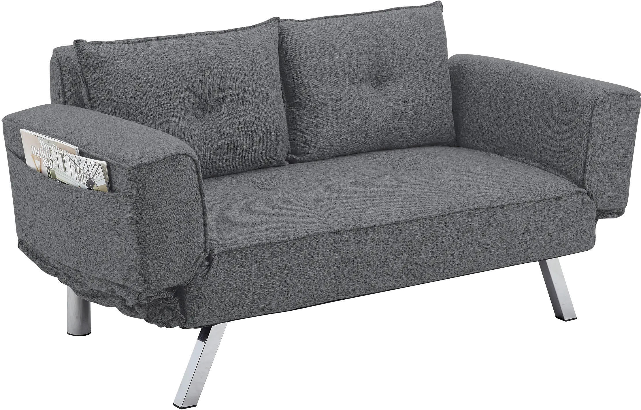 Miley Serta Gray Convertible Sofa