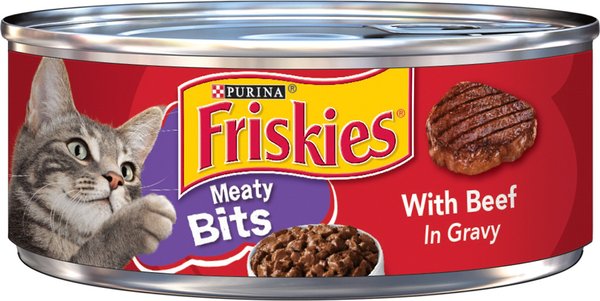 Friskies Meaty Bits with Beef in Gravy Canned Cat Food