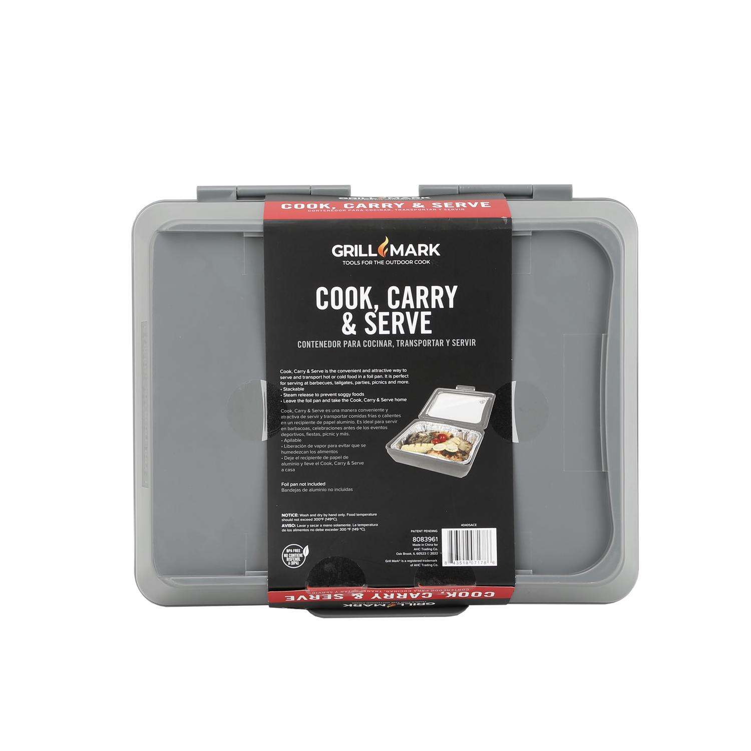 Grill Mark Gray Food To Go Container 1 pk