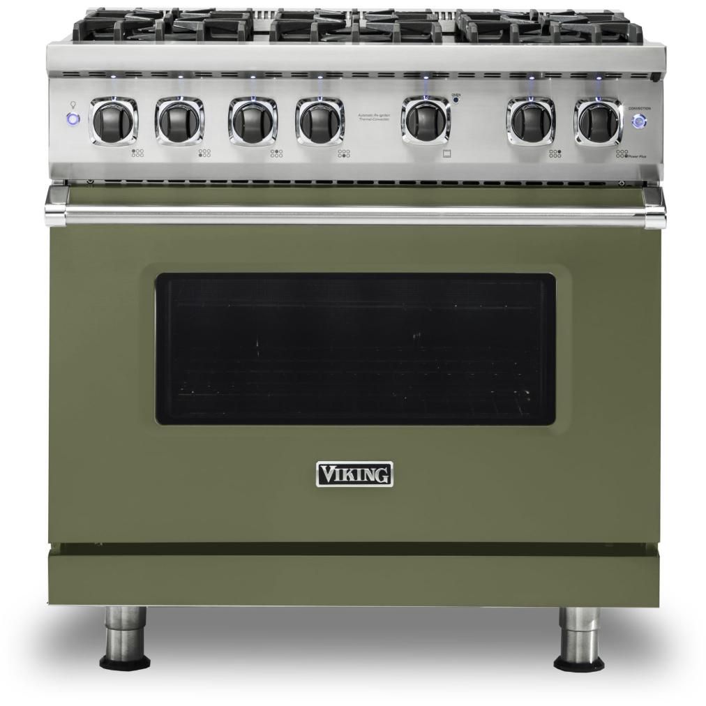 Viking 36-inch Freestanding Gas Range with GourmetGlo VGR536-6BCYLP