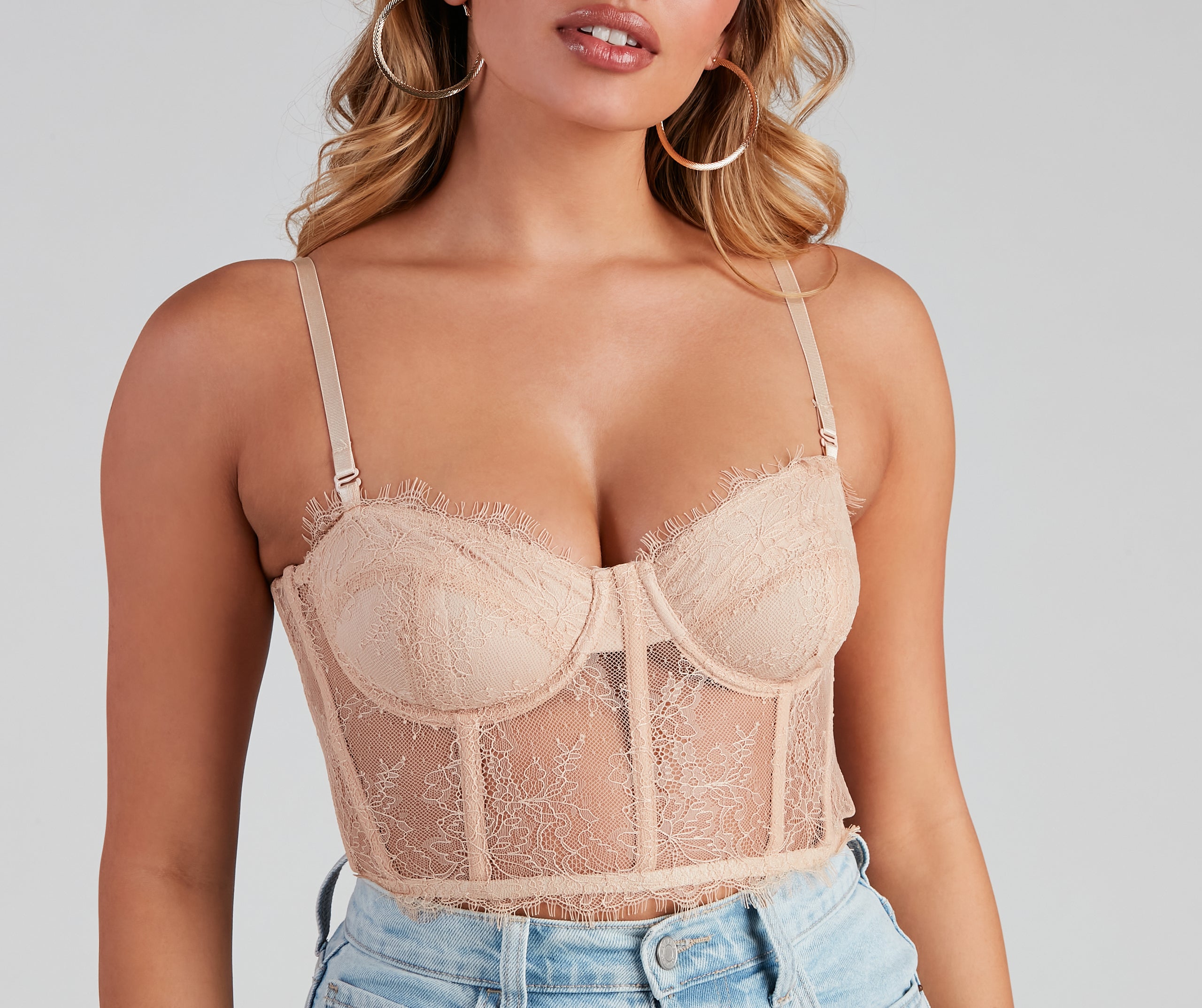 Lace Appeal Scalloped Lace Bustier