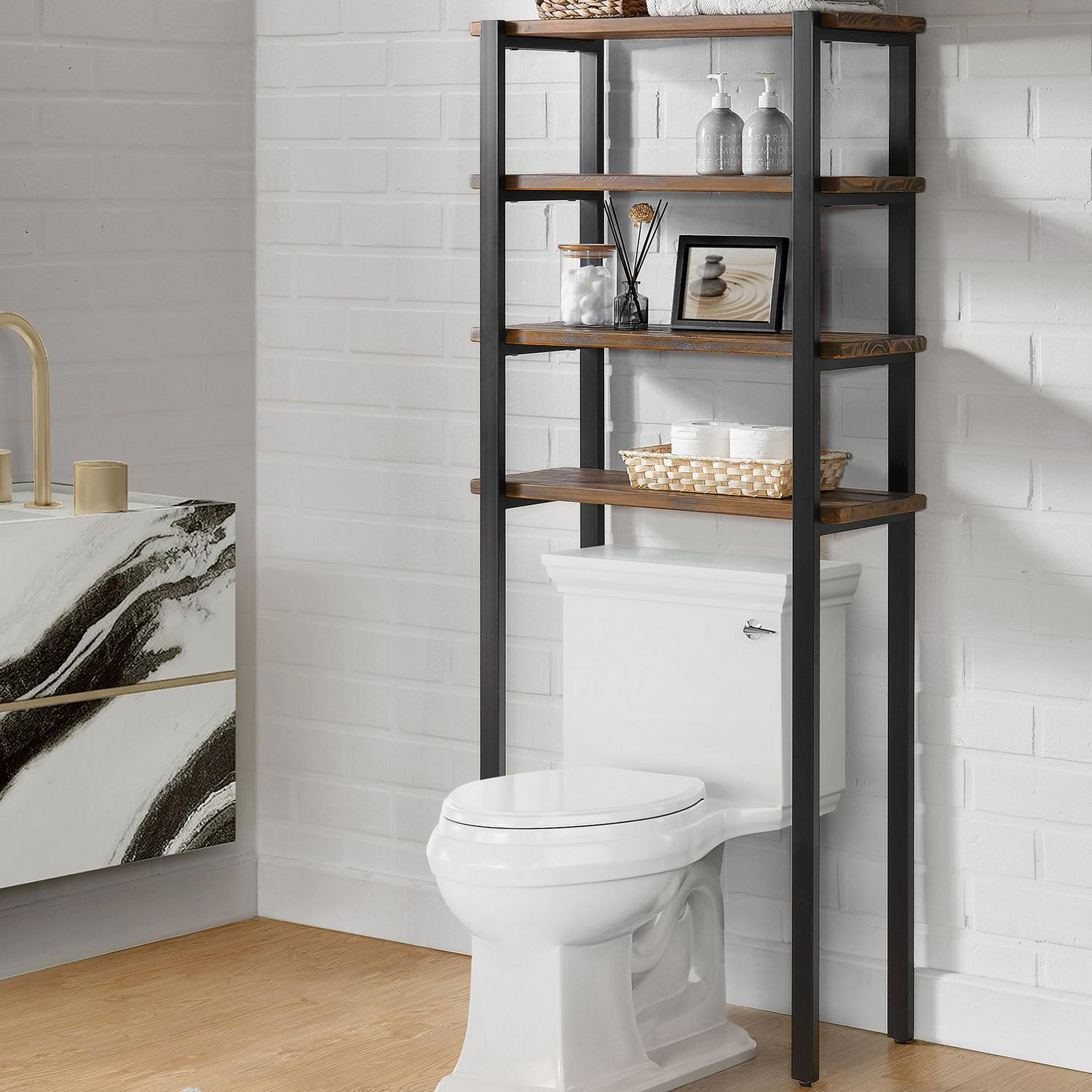 Alaterre Pomona 66 Over the Toilet 4-Shelf Bath Storage