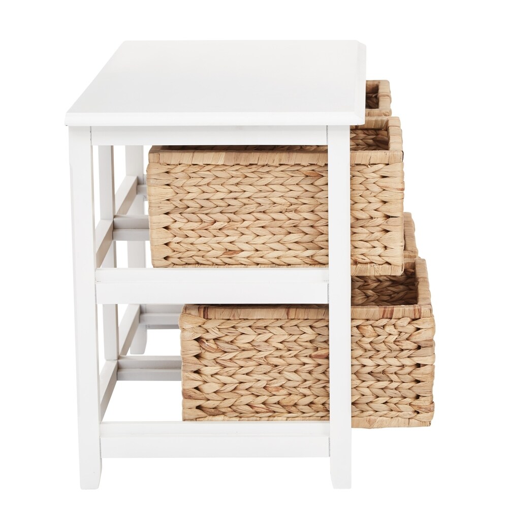 Seabrook Two Tier Storage Unit and Natural Baskets