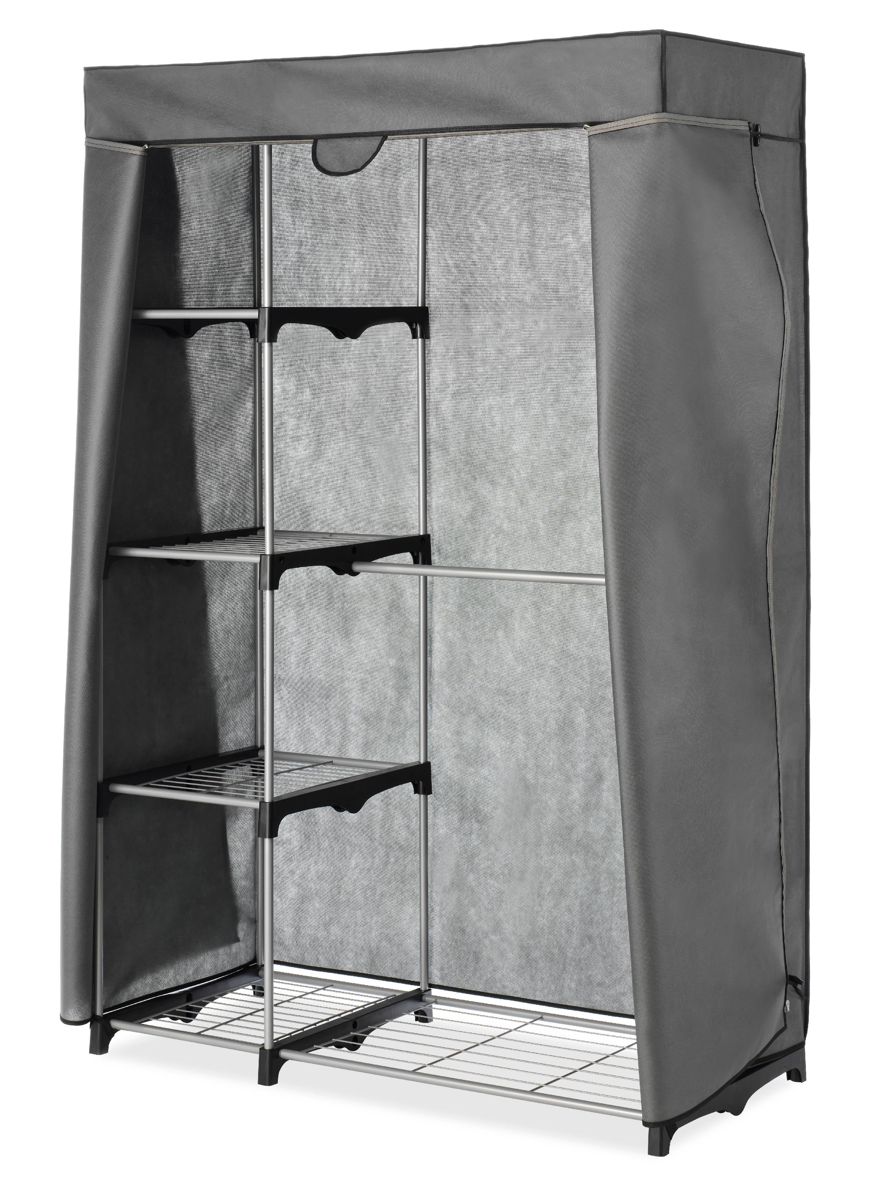 Cover Only for Whitmor 6779-3044 Double Rod Closet (not included) - Heavy Duty Zipper - Gray