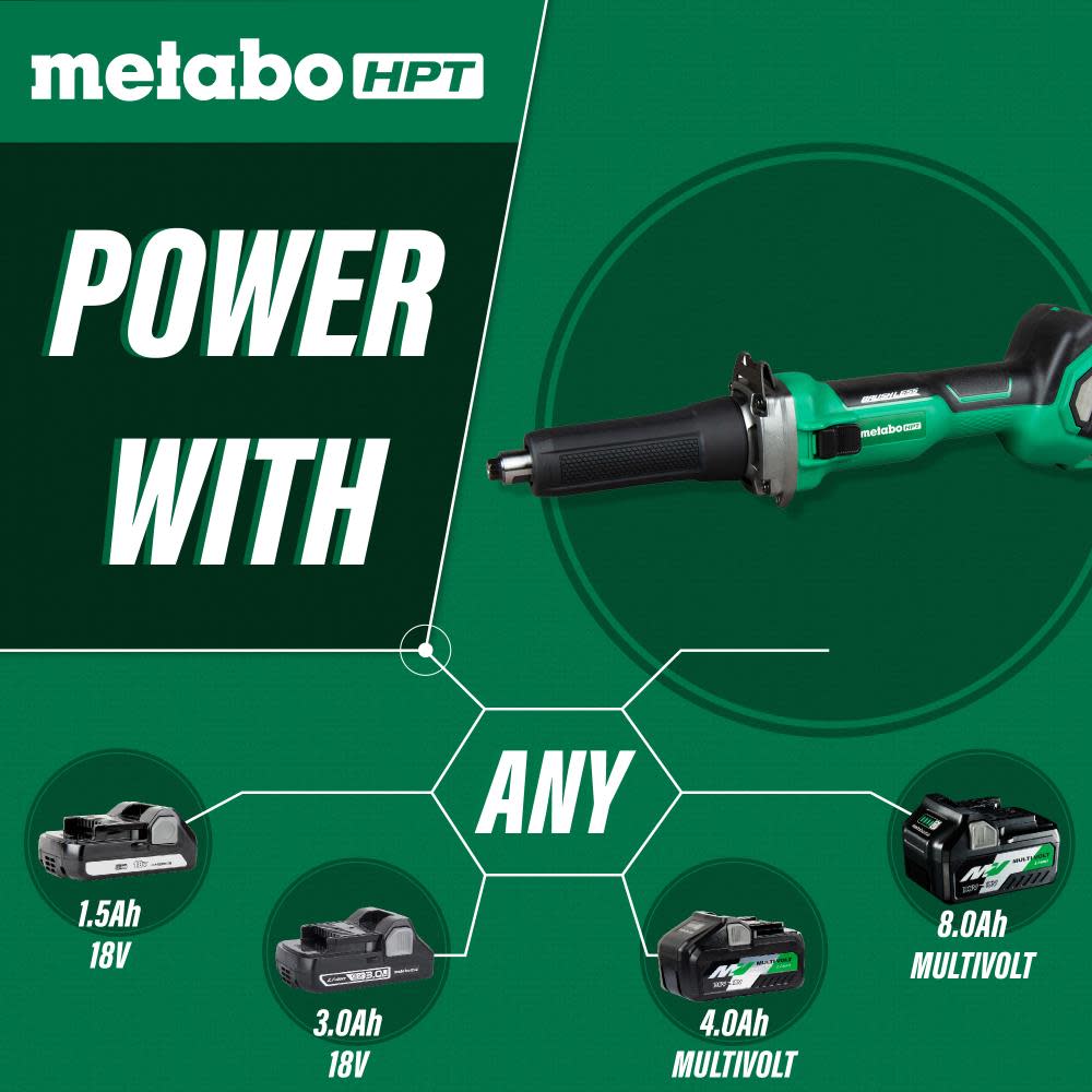 Metabo HPT 18V MultiVolt 2 Variable Cordless Die Grinder Bare Tool