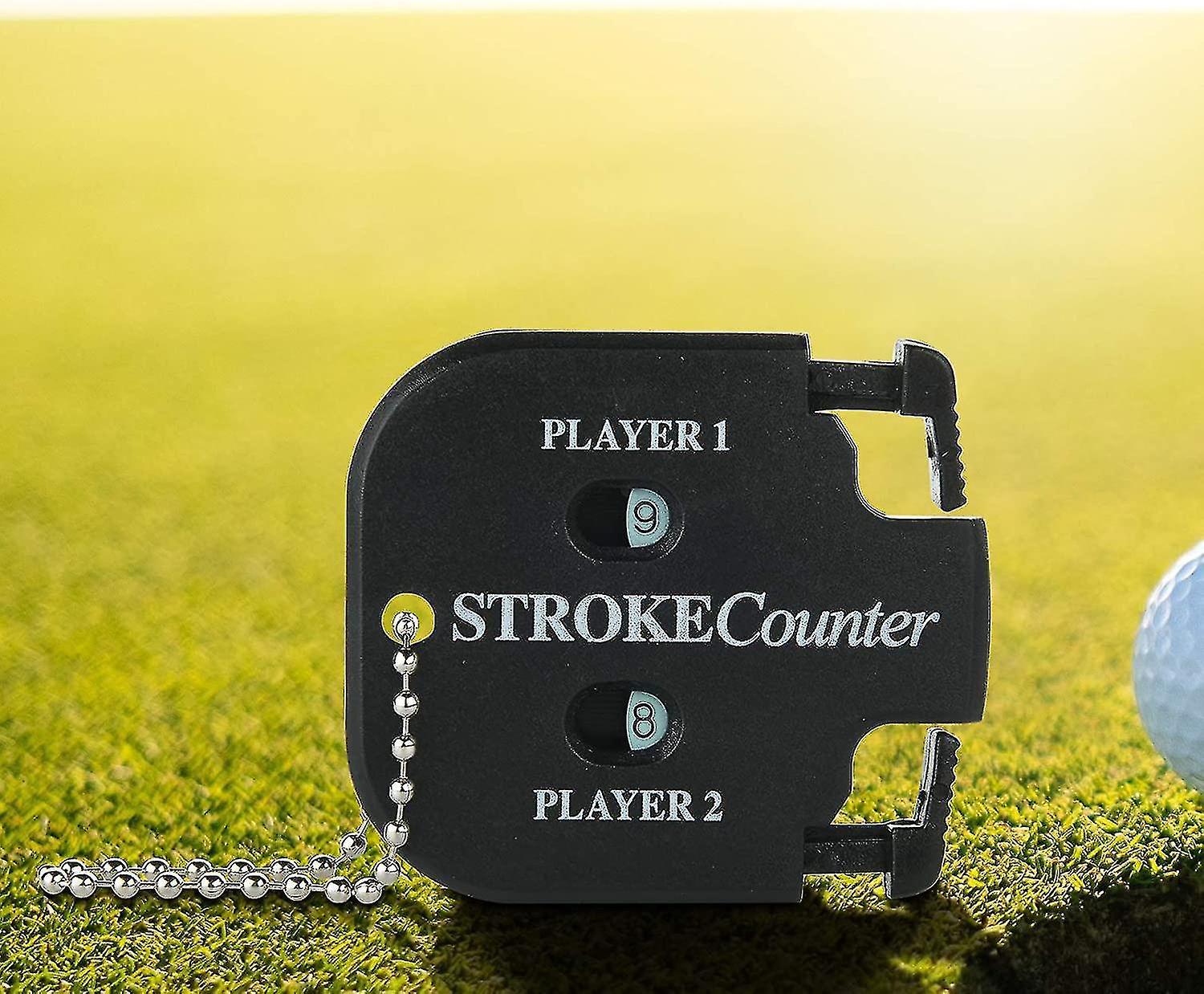 Pack Of 2 Mini Golf Score Shot Stroke Counter Clicker Keychain For Golf Game Scorekeeper Outdoor Sport Scoreboard (2)