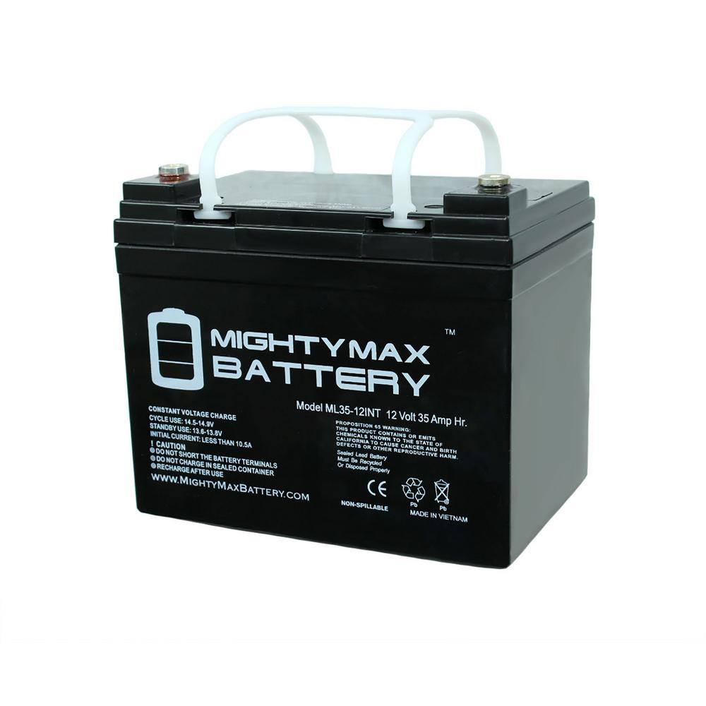 MIGHTY MAX BATTERY 12-Volt 35 Ah SLA (Sealed Lead Acid) AGM Internal Medical Mobility Replacement Battery (2-Pack) ML35-12INTMP2