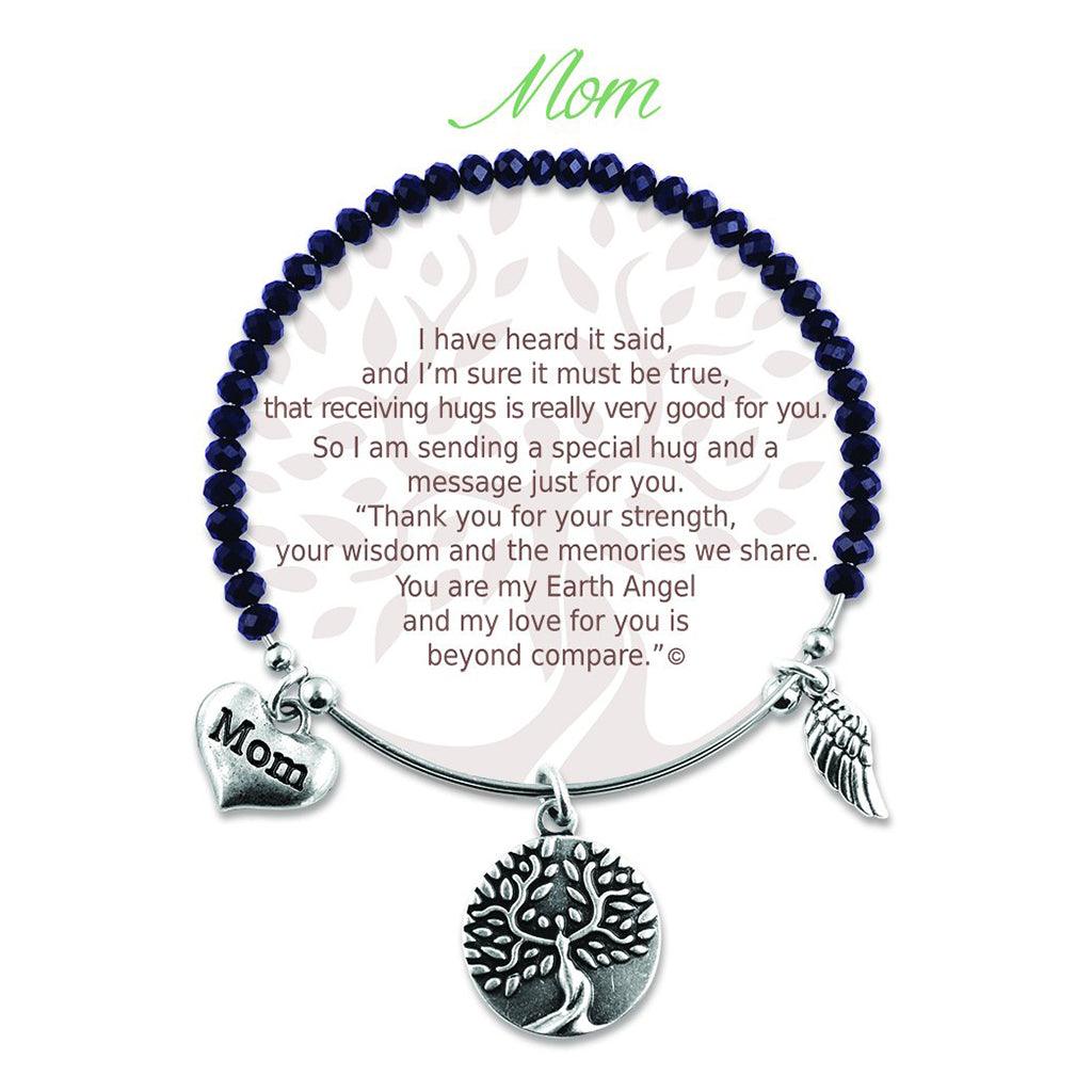 Earth Angel  Mom Radiant Black Stone Bracelet