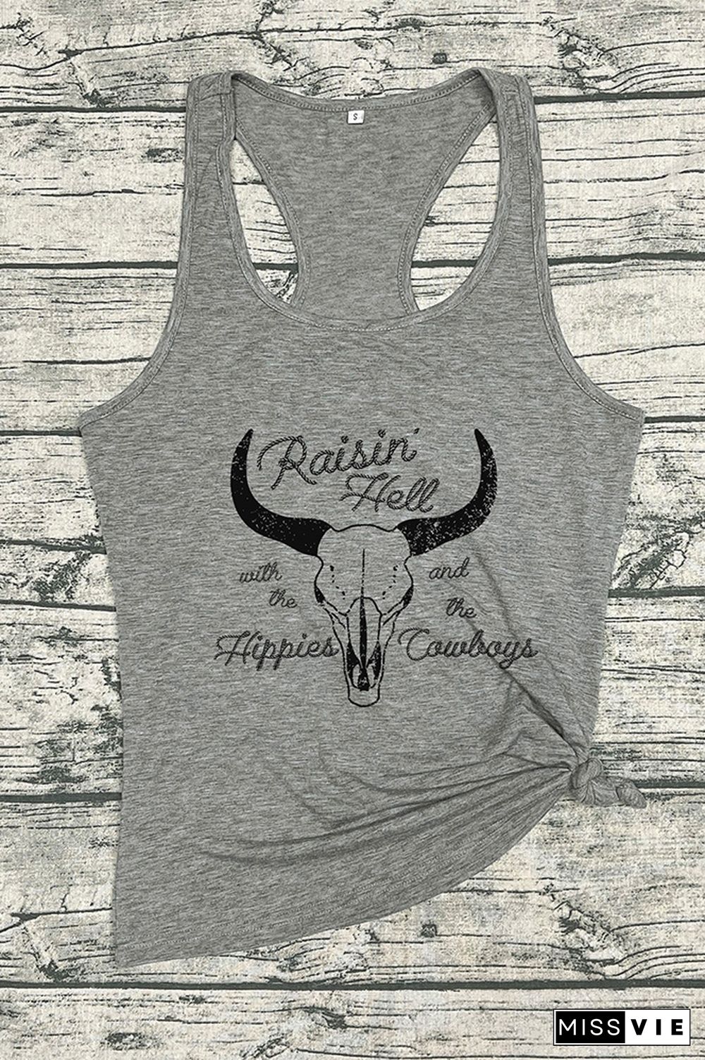 Raising hell with the hippies and the cowboys Tank Top Wholesale