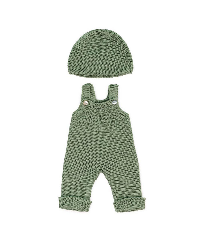 MINILAND Knitted Doll Outfit 15 - Overall Beanie Hat