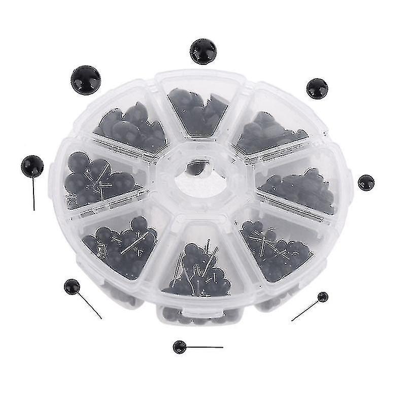 410 Pcs Black Plastic Crafts Safety Eyes 8 Grid 4-12mm Needle Felting Kit For Bear Soft Dolls Craft