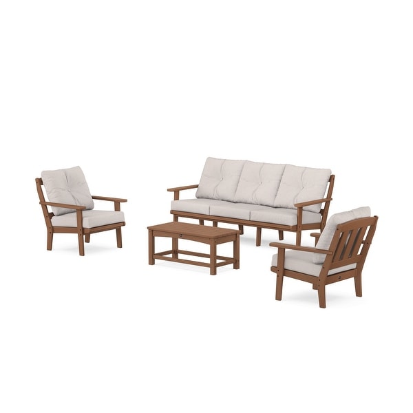 Trex Outdoor Furniture Cape Cod 4Piece Deep Seating Set with Sofa