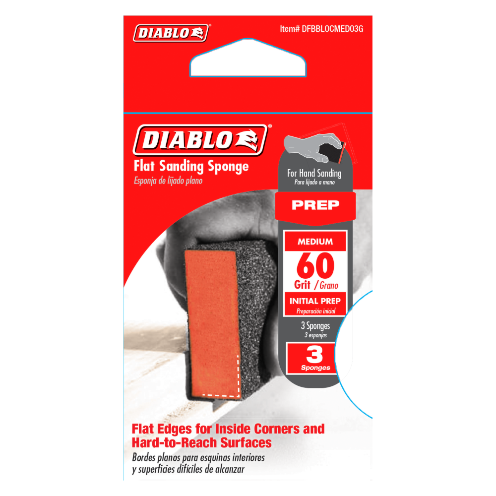 Diablo Tools Flat Sanding Sponge 60 Grit Medium